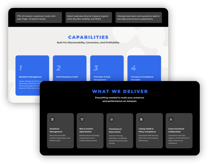 Capability pages mockup
