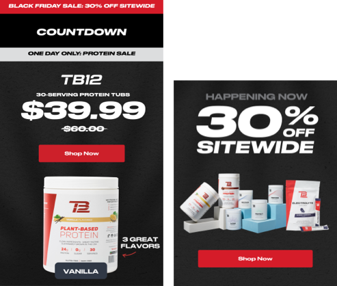 TB12 email designs
